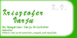 krisztofer varju business card